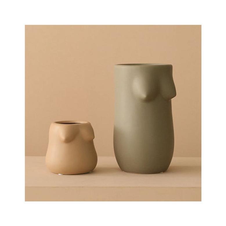Modern Tabletop Crafts Art Vase Ceramic Human Butt Vase Woman Creative Ceramic Women Body Vase