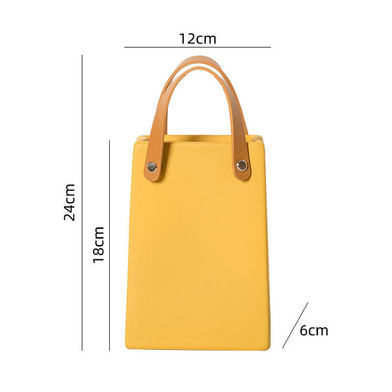 Creative Decorative Table Vase Modern Hand Bag Ceramic Vase For Home Decor