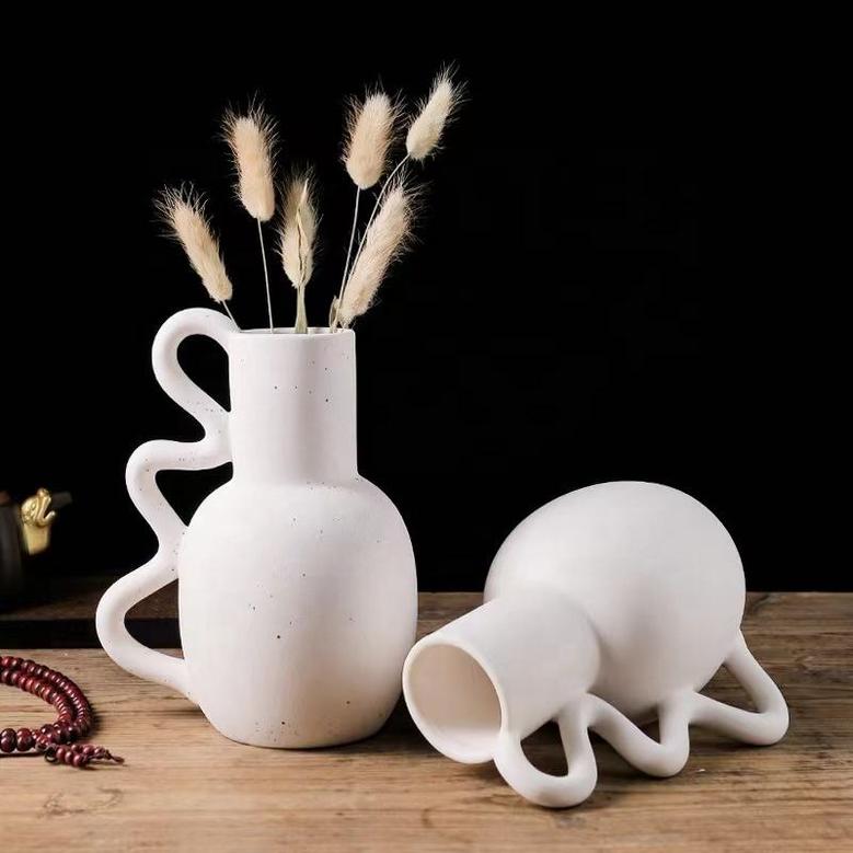 Nordic Simple Ceramic Vase Home Furnishings Living Room Flower Arrangement Modern Flower Vase