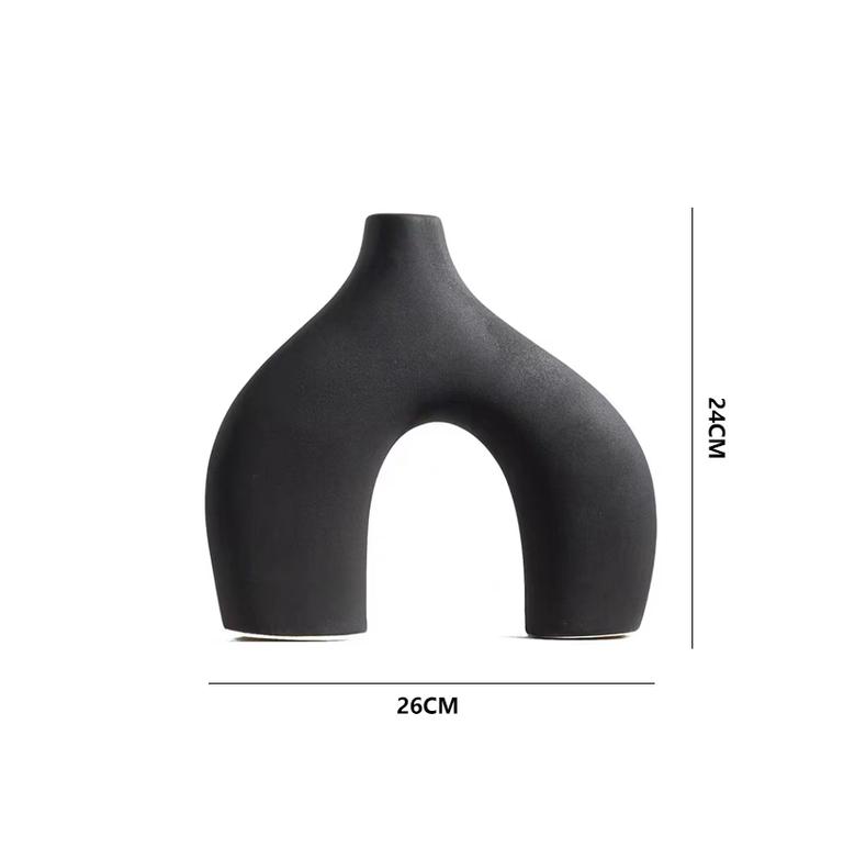 Modern Minimalist Black And White Ceramic Vase Decorations For Home Decoration
