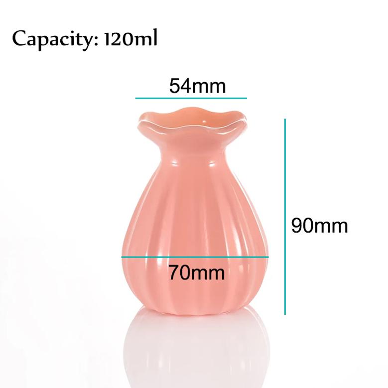 Modern Vase Mini Flower Vases Pink Decorative Glass Bottle Vases