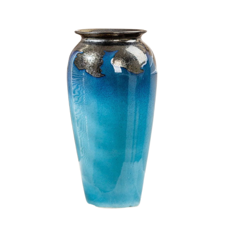 Floor Vase Bell Mouth Blue Kiln Ceramic Vase Flower Vase For Living Room