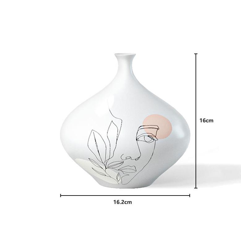 Modern Ceramic Face Home Interior Decoration Vase