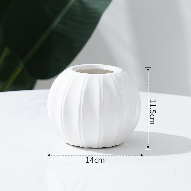 White Blue Modern Home Garden Supplies Office Mini White Succulent Ceramic Pot