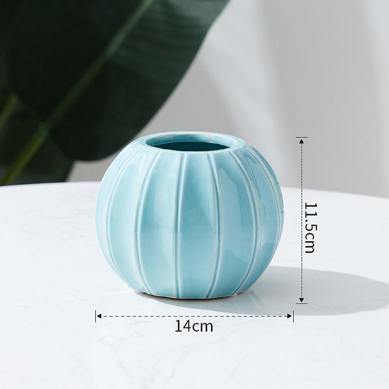 White Blue Modern Home Garden Supplies Office Mini White Succulent Ceramic Pot