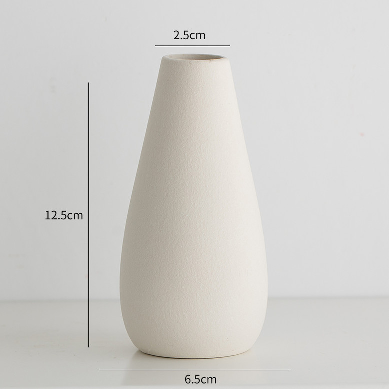 Minimalist Decorative Vase Modern Unique White Ceramic Flower Vases For Home Decor