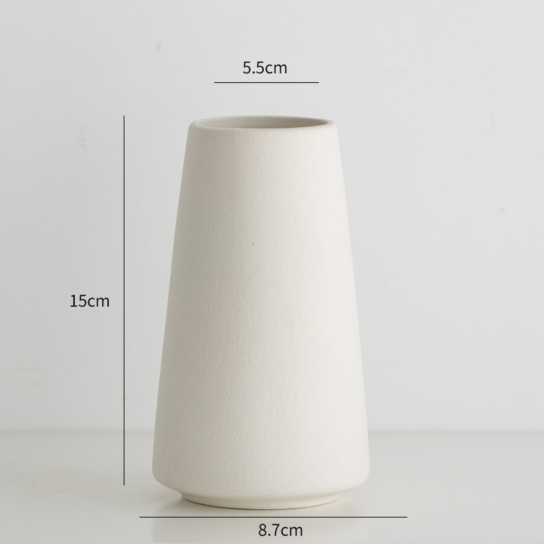 Minimalist Decorative Vase Modern Unique White Ceramic Flower Vases For Home Decor