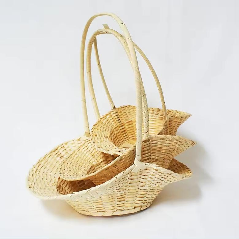 Baskets Bulk Gifts Empty Basket For Easter Egg Gathering Storage Wedding Graduation Baby Wicker Basket With Handle