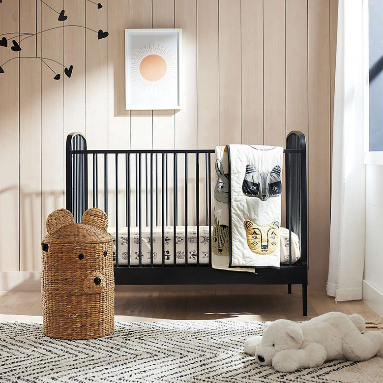 Bedroom Nursery Living Room Bear Wicker Water Hyacinth Laundry Storage Basket