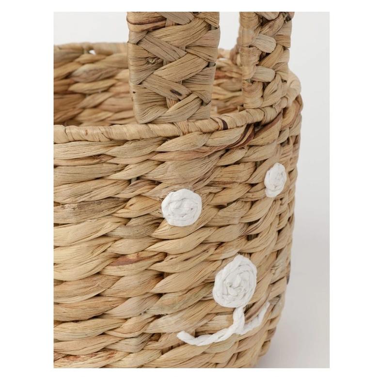 Decorative Kids Baskets For Easter Water Hyacinth Bunny Storage Basket Nursery Room Kid Toy Storage Basket