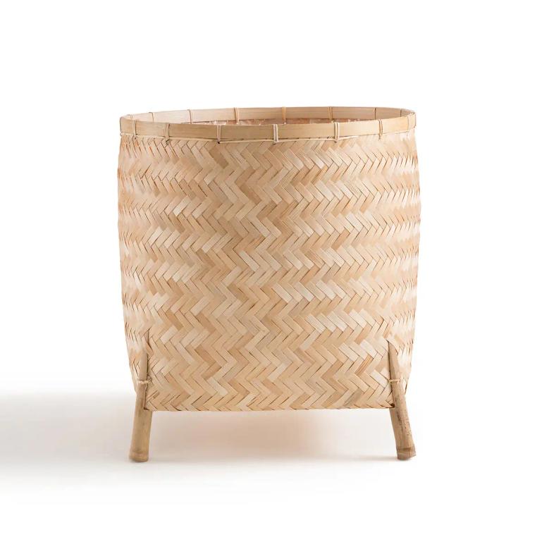 Eco-Friendly Bamboo Plant Pot Woven Wicker Plant Pot Basic Planter Suitable For Living Room And Office Decor