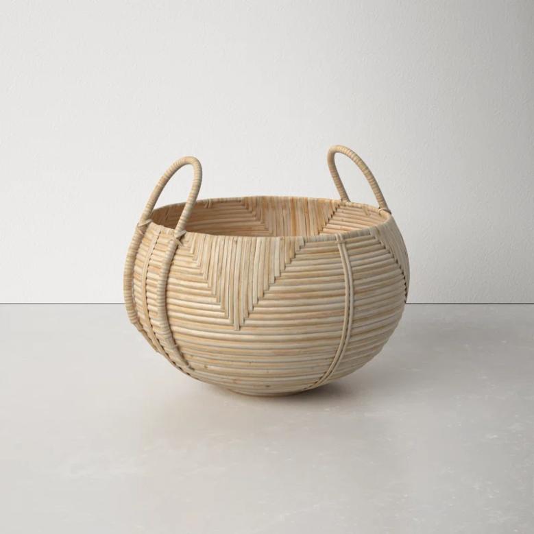 Exquisite Bamboo Round Basket Bamboo Basket For Home Storage Garden Plants
