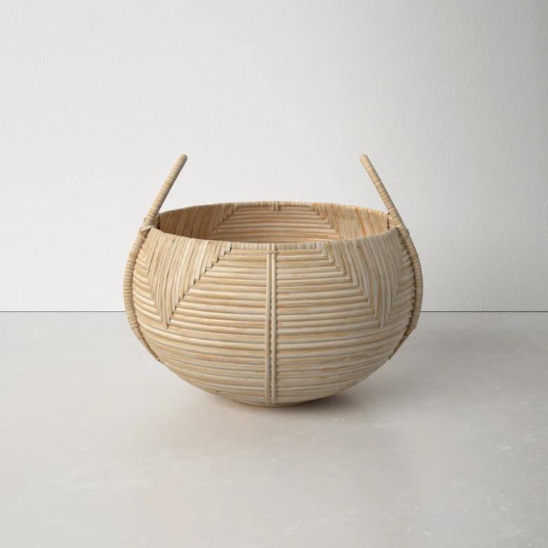 Exquisite Bamboo Round Basket Bamboo Basket For Home Storage Garden Plants