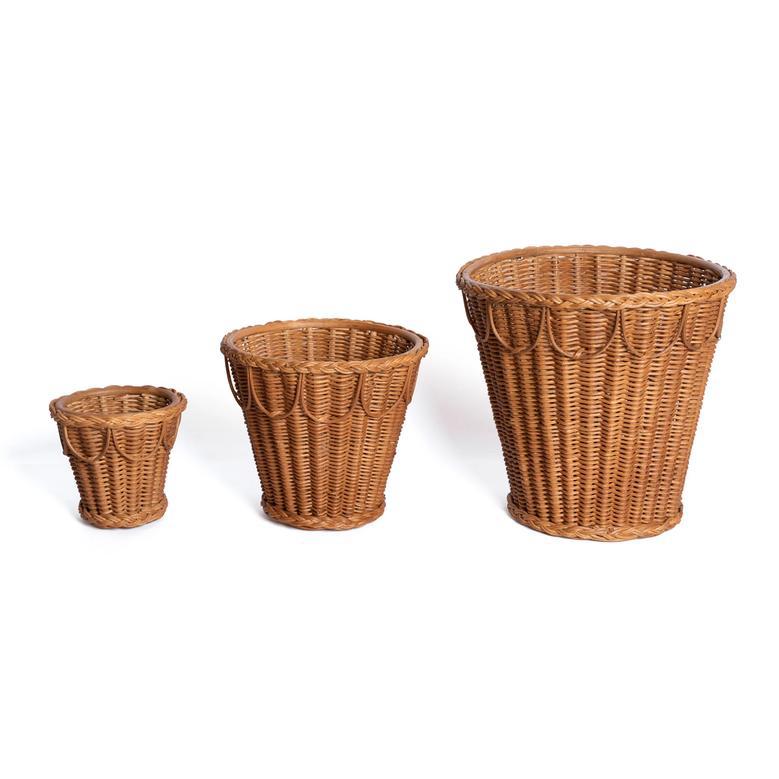 Eye-Catching Handwoven Rattan Plant Pot Natural Round Rattan Flower Pot