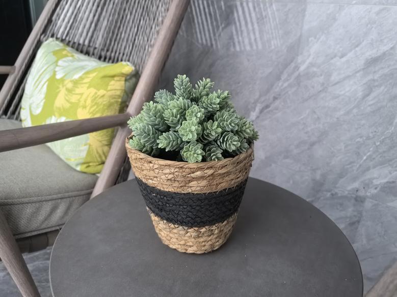 Grass Woven Potted Plant Flower Basket Indoor And For Home Decoration Desktop Storage Container Plant Basket Decoration