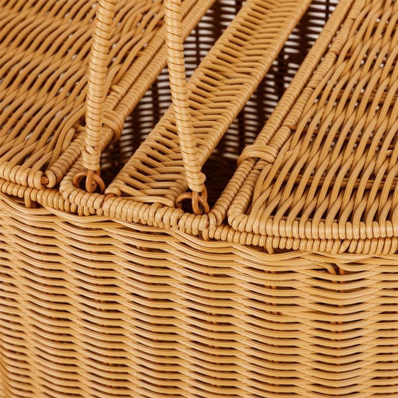Hamper Picnic Basket Durable Wicker Picnic Storage Basket Willow With Removable Country Vintage Wicker Picnic Basket