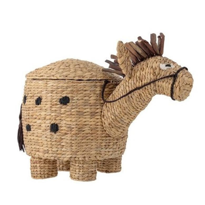 Horse Water Hyacinth Storage Basket For Children For Decoration Housing Necessary For Kid Furniture