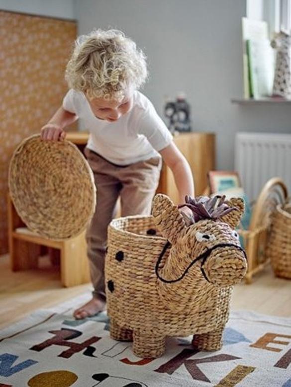 Horse Water Hyacinth Storage Basket For Children For Decoration Housing Necessary For Kid Furniture