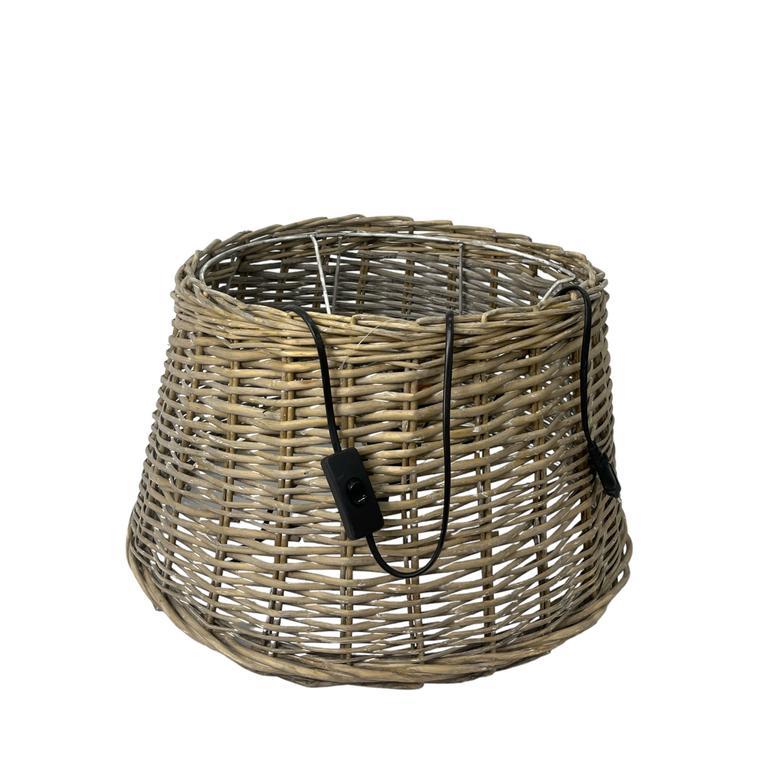 Lampshade Handcraft Natural Material Willow Wicker Lamp Shade Hanging Ceiling Lamp Modern Indoor