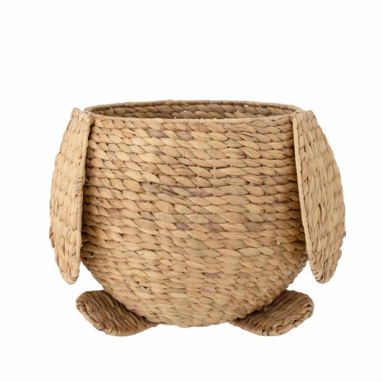 Natural Hand Woven Hyacinth Basket Durable Penguin Storage Basket with Lid For Kids