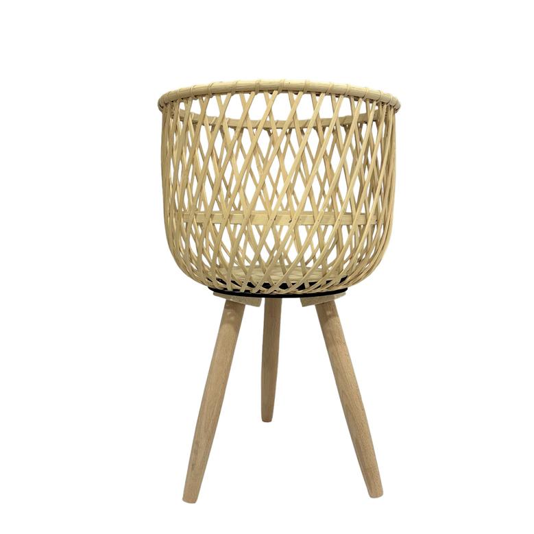 Natural Material Bamboo Rattan Wood Wicker Plant Flower Basket For Flowers Planter