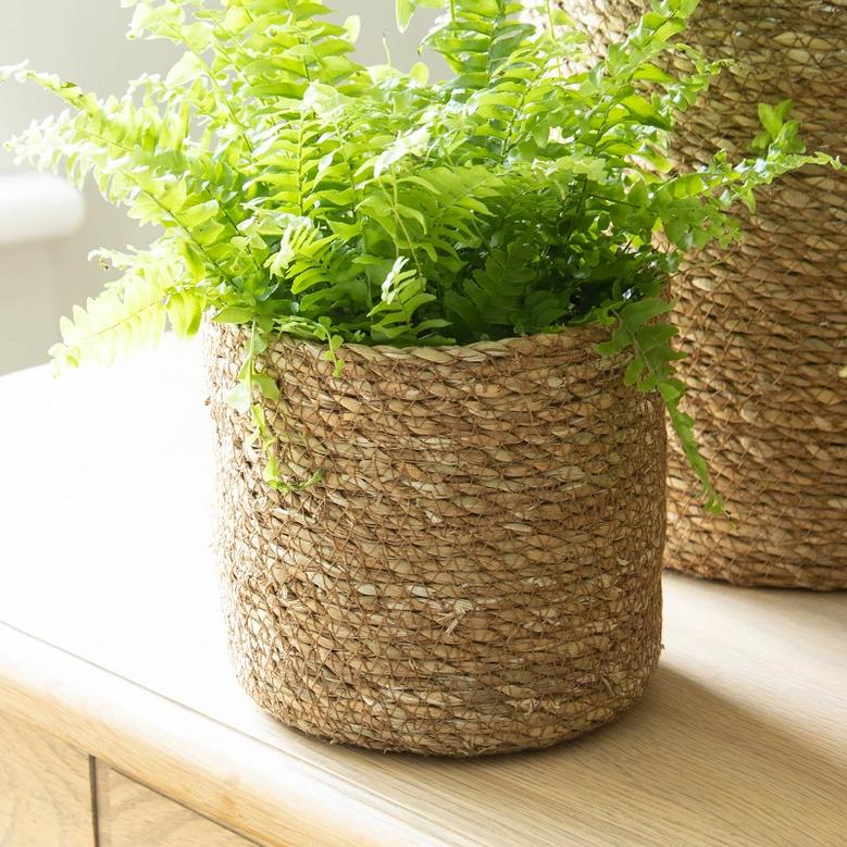 Natural Seagrass Woven Basket Handmade Indoor Plants Flower Pots And Planters