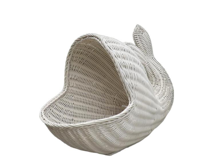 Rattan Wicker Whale Basket White For Kids Makes Children Happy Suitable For Kids Toys Storage Box
