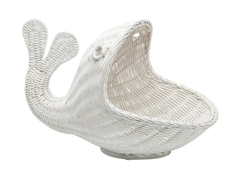 Rattan Wicker Whale Basket White For Kids Makes Children Happy Suitable For Kids Toys Storage Box