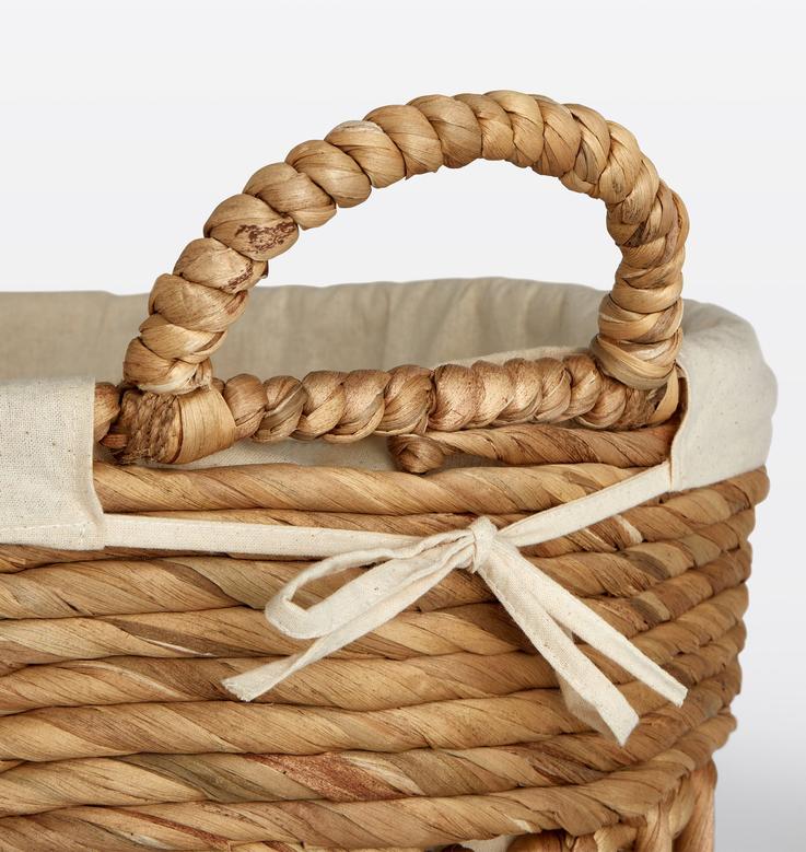 Water Hyacinth Storage Basket For Clothes Willow Storage Basket With Handles And Lid