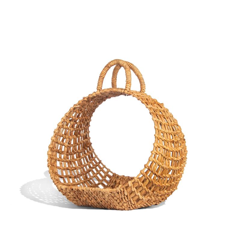 Water Hyacinth Storage Baskets Natural Woven Hanging Baskets For Fruit Flowers Decoration