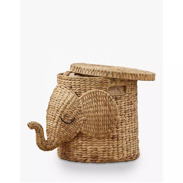 Wicker Storage Basket Ideas For Nursery Water Hyacinth Elephant Storage Basket With Lid For Kid