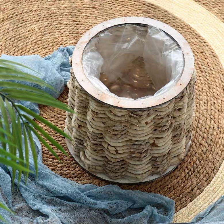 Wicker Weaving Grass Weaving Flower Pot Willow Basket Nordic Style