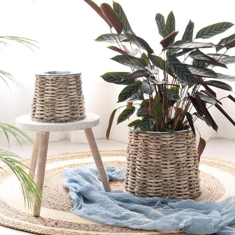 Wicker Weaving Grass Weaving Flower Pot Willow Basket Nordic Style