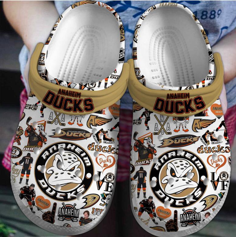 Anaheim Ducks Nhl Sport Crocs Crocband Clogs Shoes