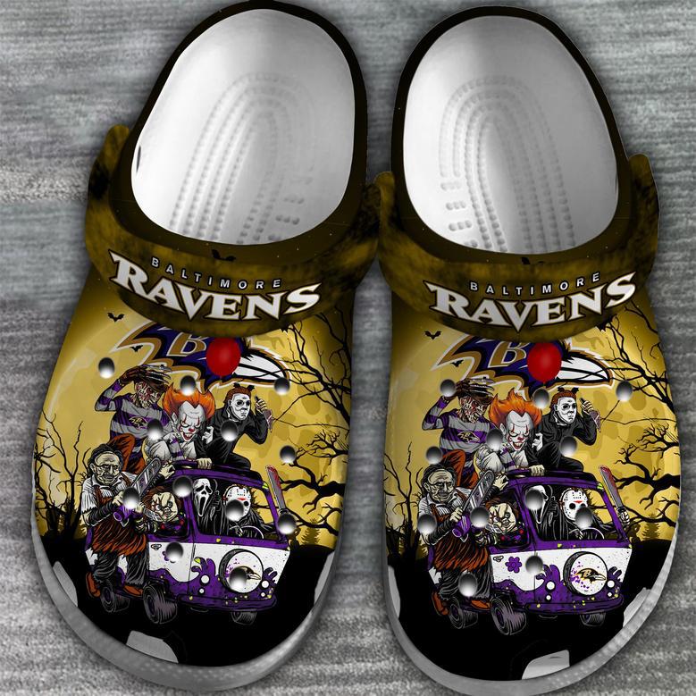 Baltimore Ravens Nfl Sport Crocs Crocband Clogs Shoes