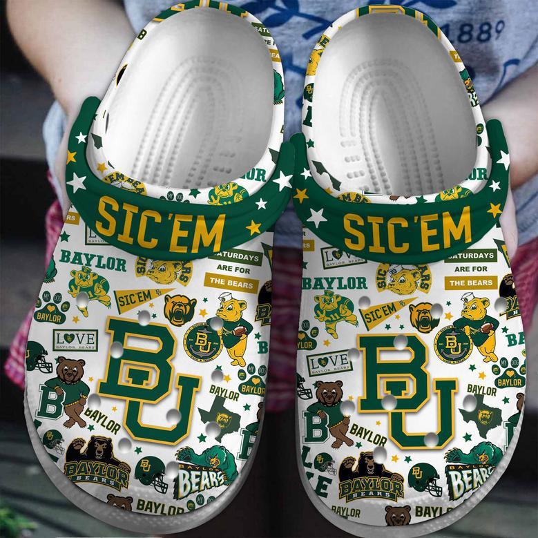 Baylor Bears Ncaa Sport Crocs Crocband Clogs Shoes