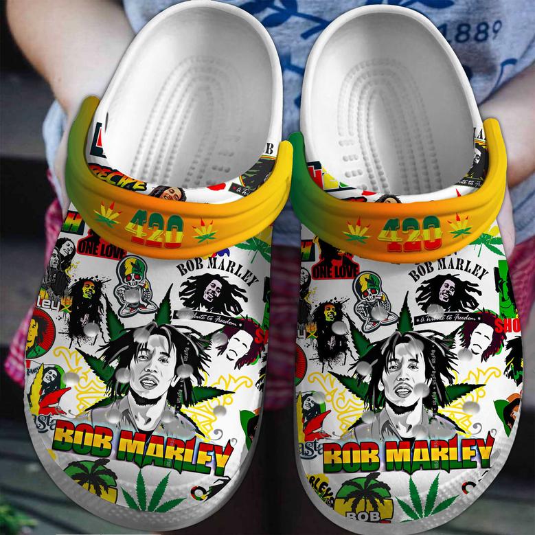 Bob Marley Music Crocs Crocband Clogs Shoes