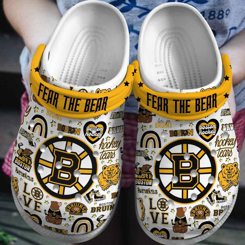 Boston Bruins Nhl Sport Crocs Crocband Clogs Shoes