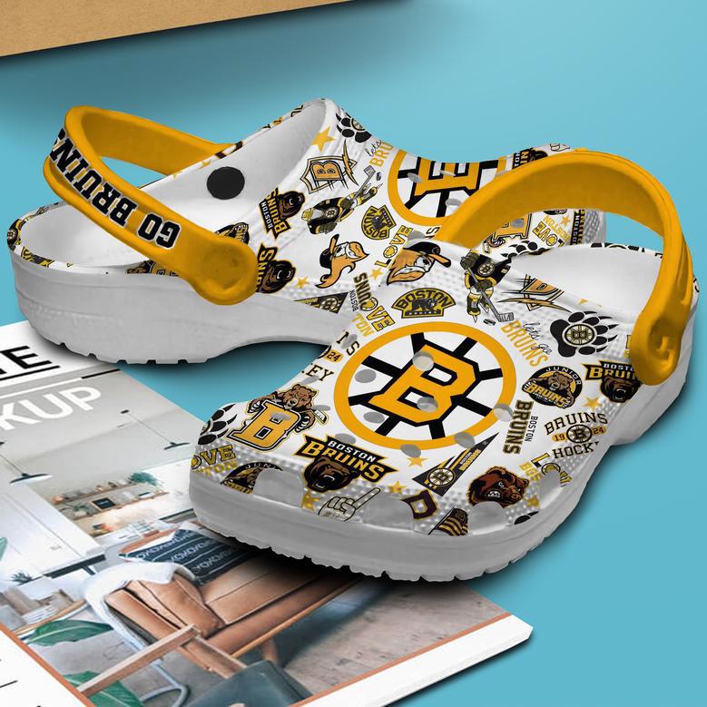 Boston Bruins Nhl Sport Crocs Crocband Clogs Shoes