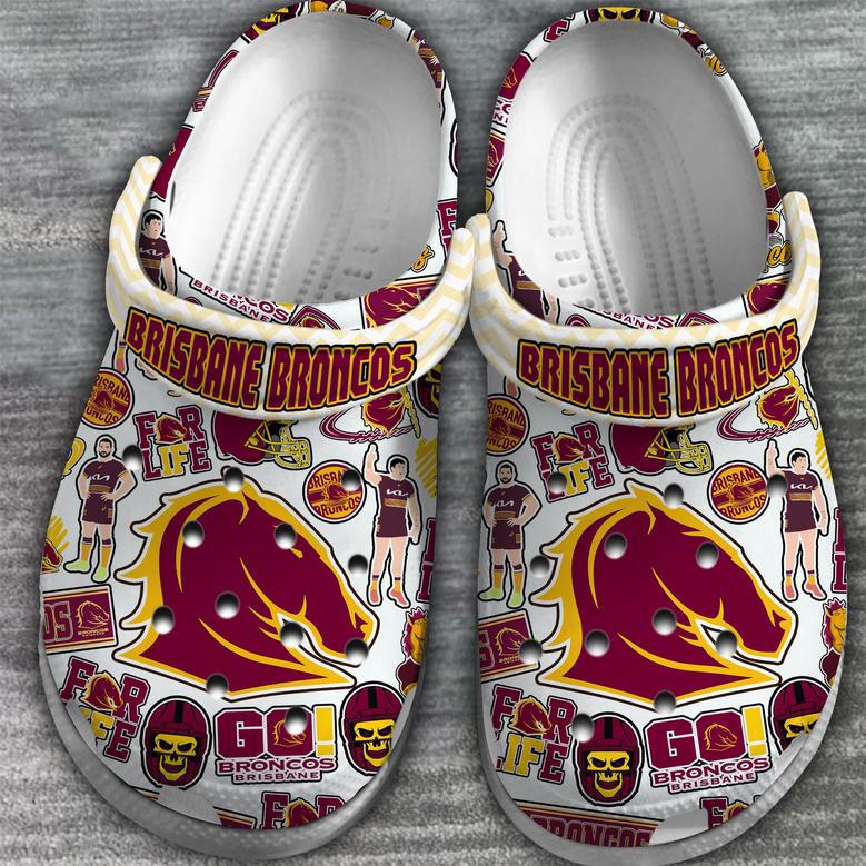 Brisbane Broncos Nrl Sport Crocs Crocband Clogs Shoes