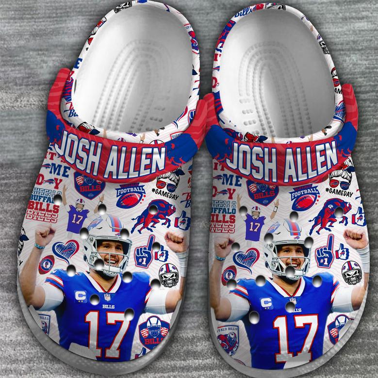 Buffalo Bills Josh Allen Nfl Sport Crocs Crocband Clogs Shoes