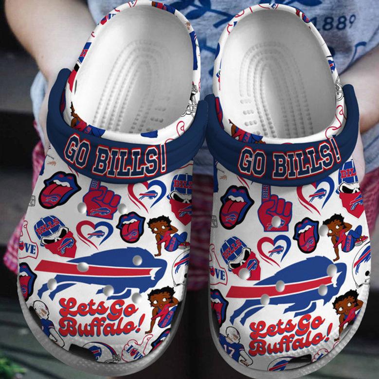 Buffalo Bills Nfl Sport Crocs Crocband Clogs Shoes