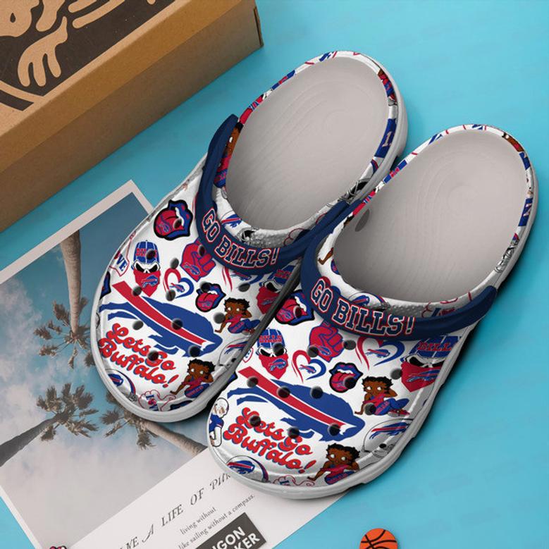 Buffalo Bills Nfl Sport Crocs Crocband Clogs Shoes