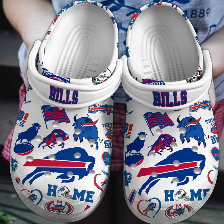 Buffalo Bills Nfl Sport Crocs Crocband Clogs Shoes