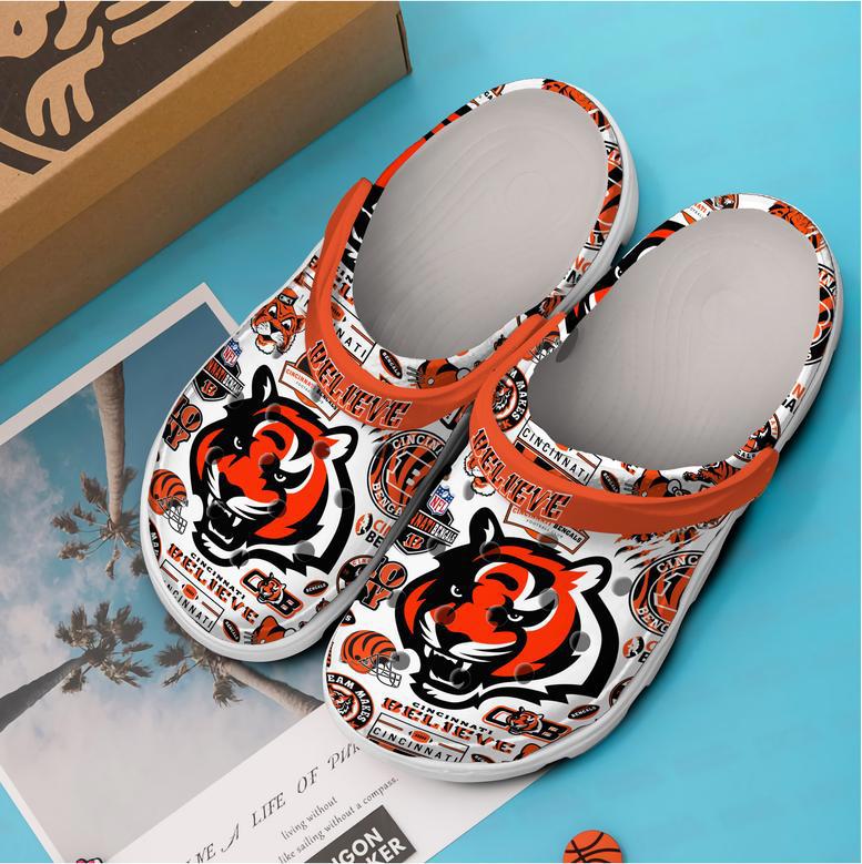 Cincinnati Bengals Nfl Sport Crocs Crocband Clogs Shoes