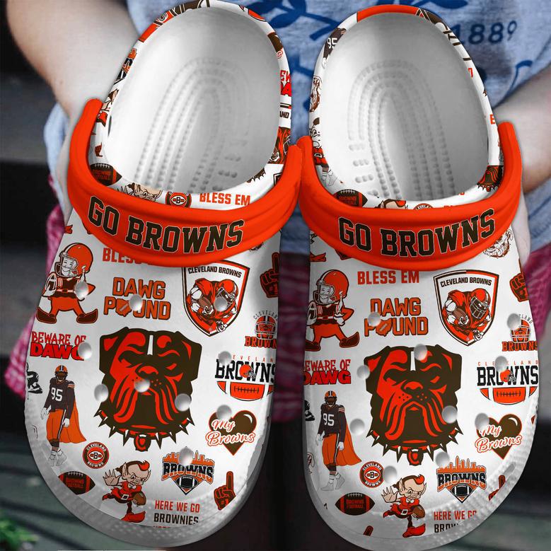 Cleveland Browns Nfl Sport Crocs Crocband Clogs Shoes