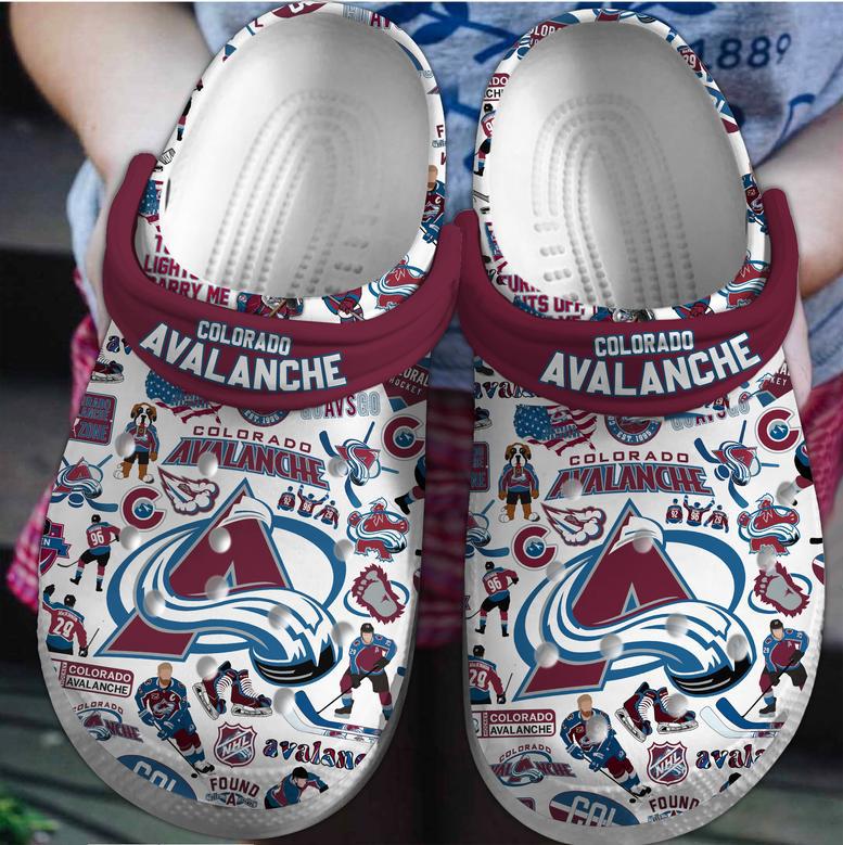 Colorado Avalanche Nhl Sport Crocs Crocband Clogs Shoes