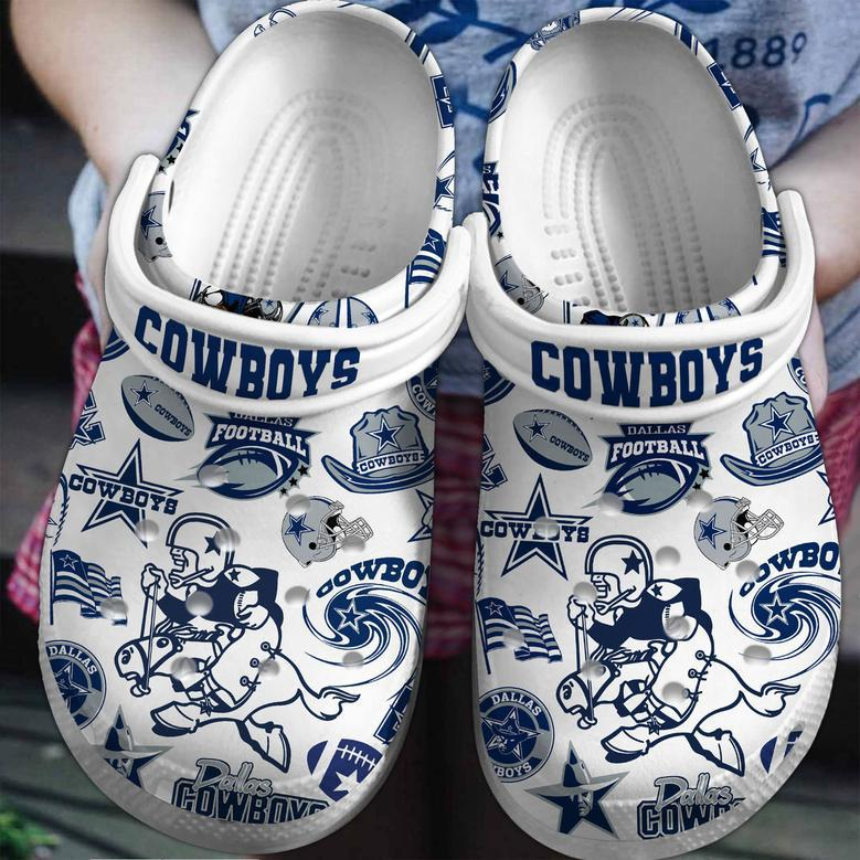 Dallas Cowboys Nfl Sport Crocs Crocband Clogs Shoes