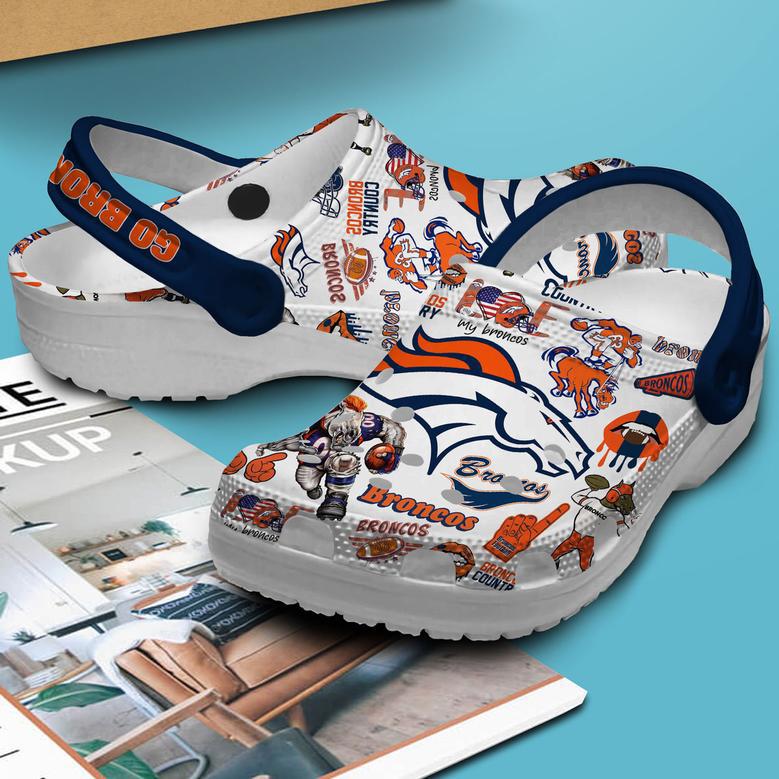 Denver Broncos Nfl Sport Crocs Crocband Clogs Shoes