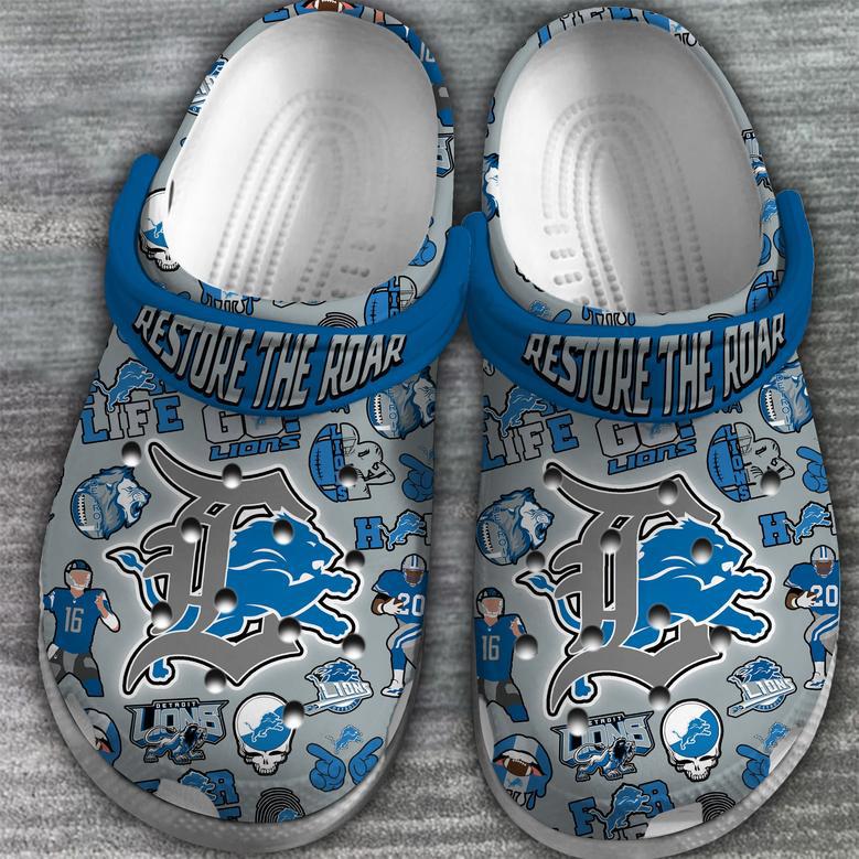 Detroit Lions Nfl Sport Crocs Crocband Clogs Shoes